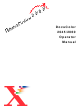 Xerox DocuColor 2060 Operator's Manual