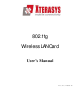 Xterasys Wireless LAN Card User Manual