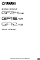 Yamaha GF12/12 Owner's Manual
