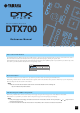 Yamaha DTX700 Reference Manual