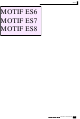 Yamaha MOTIF ES8 Manual De Instrucciones