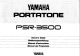 Yamaha Portatone PSR-3500 Owner's Manual