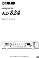 Yamaha AD824 Owner's Manual