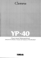Yamaha Clavinova YP-40 Manuel De L'utilisateur