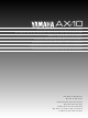 Yamaha AX-10 Owner's Manual