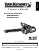 Yard Machines MTD1640NAVCC Operator's Manual