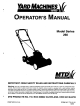 Yard Machines 260 Series Operator's Manual