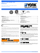 York SINGLE PACKAGE AIR CONDITIONERELECTRIC/ELECTRIC User's Information Manual