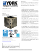 York YCJF24 THRU 60 Technical Manual