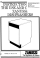 Zanussi DS 21 TCR Instructions For Use And Care Manual