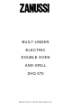 Zanussi 311608901 Instruction Booklet