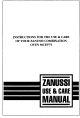 Zanussi MCE975 Use & Care Instructions Manual