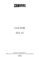 Zanussi ZGL 62 Instruction Booklet