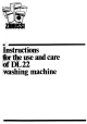 Zanussi DL 22 Use And Care Manual