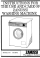 Zanussi FL 1016/A Instructions For Use And Care Manual