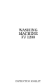 Zanussi jetstream FJ 1200 Instruction Booklet