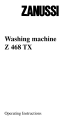 Zanussi Z468TX Operating Instructions Manual