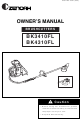 Zenoah BK3410FL Owner's Manual