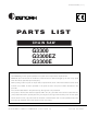 Zenoah 3300E Parts List