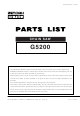Zenoah CHAIN SAW G5200 Parts List