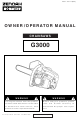 Zenoah G3000 Owner's/Operator's Manual