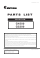 Zenoah G5200 Parts List