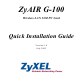ZyXEL Communications ZyAir G-100 Quick Installation Manual