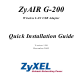ZyXEL Communications ZyXEL ZyAIR G-200 Quick Installation Manual