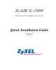 ZyXEL Communications ZYAIR G-1000 Quick Installation Manual