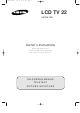 Samsung LW22A13W Owner's Instructions Manual