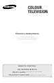Samsung CS-21A11MH Owner's Instructions Manual