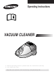 Samsung VACUUM CLEANER Operating Instructions Manual