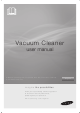 Samsung SC8650 1800W Bagless Cylinder Vacuum Cleaner User Manual