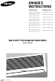 Samsung MH24ZA1-12 Owner's Instructions Manual