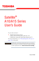 Toshiba A10-S100 User Manual