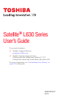Toshiba L635-S3030 User Manual