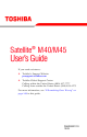 Toshiba M40-S4112TD User Manual