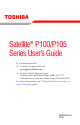 Toshiba P100-ST7211 User Manual