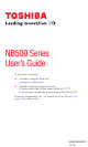 Toshiba NB505-N500BL User Manual
