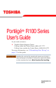 Toshiba R100 User Manual