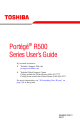 Toshiba R500-S5003 User Manual