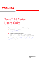 Toshiba A3 User Manual