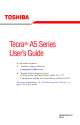 Toshiba A5-S116 User Manual