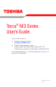 Toshiba Tecra M3 Series User Manual