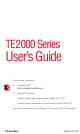 Toshiba TE2000 User Manual