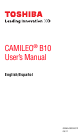 Toshiba PA3961U-1CAM Camileo B10 User Manual