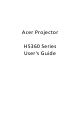 Acer H5360 Series User Manual