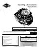 Briggs & Stratton 420000 Series Operating And Maintenance Instructions Manual