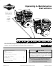 Briggs & Stratton 110000 Operating And Maintenance Instructions Manual