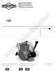 Briggs & Stratton Snow Series Operator's Manual